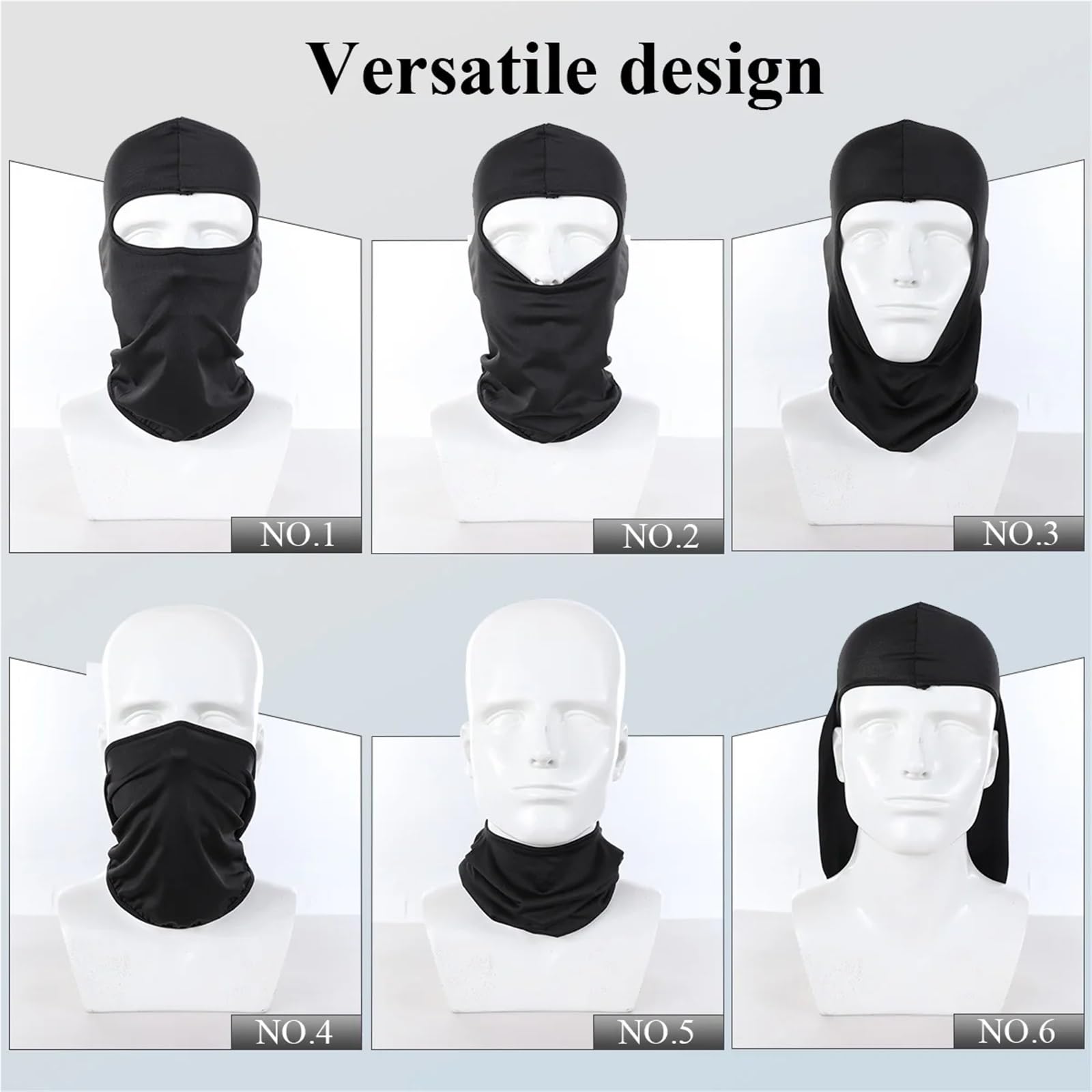 Pasamontañas 2 uds pasamontañas de Ciclismo Transpirable a Prueba de Viento máscara Facial Completa Casco for Montar en Deporte Correr esquí Senderismo al Aire Libre Hombres