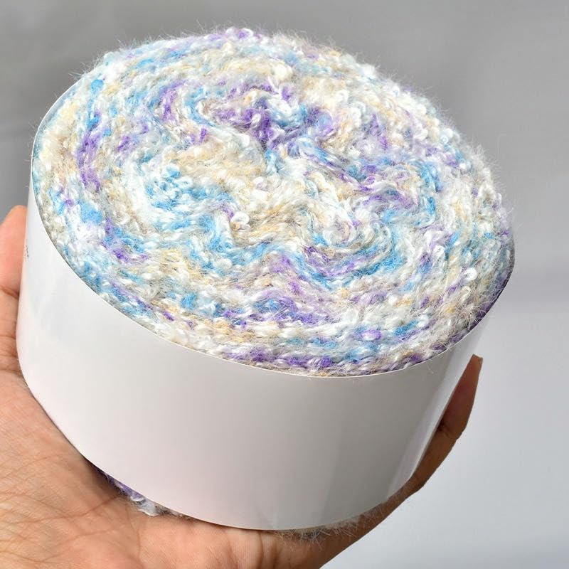 5-10 Piezas de Hilo bouclé de Colores de 100 g, Hilo de Lana para Tejer a Mano, para Hacer Bufandas, Gorros, suéteres y Mantas de Ganchillo