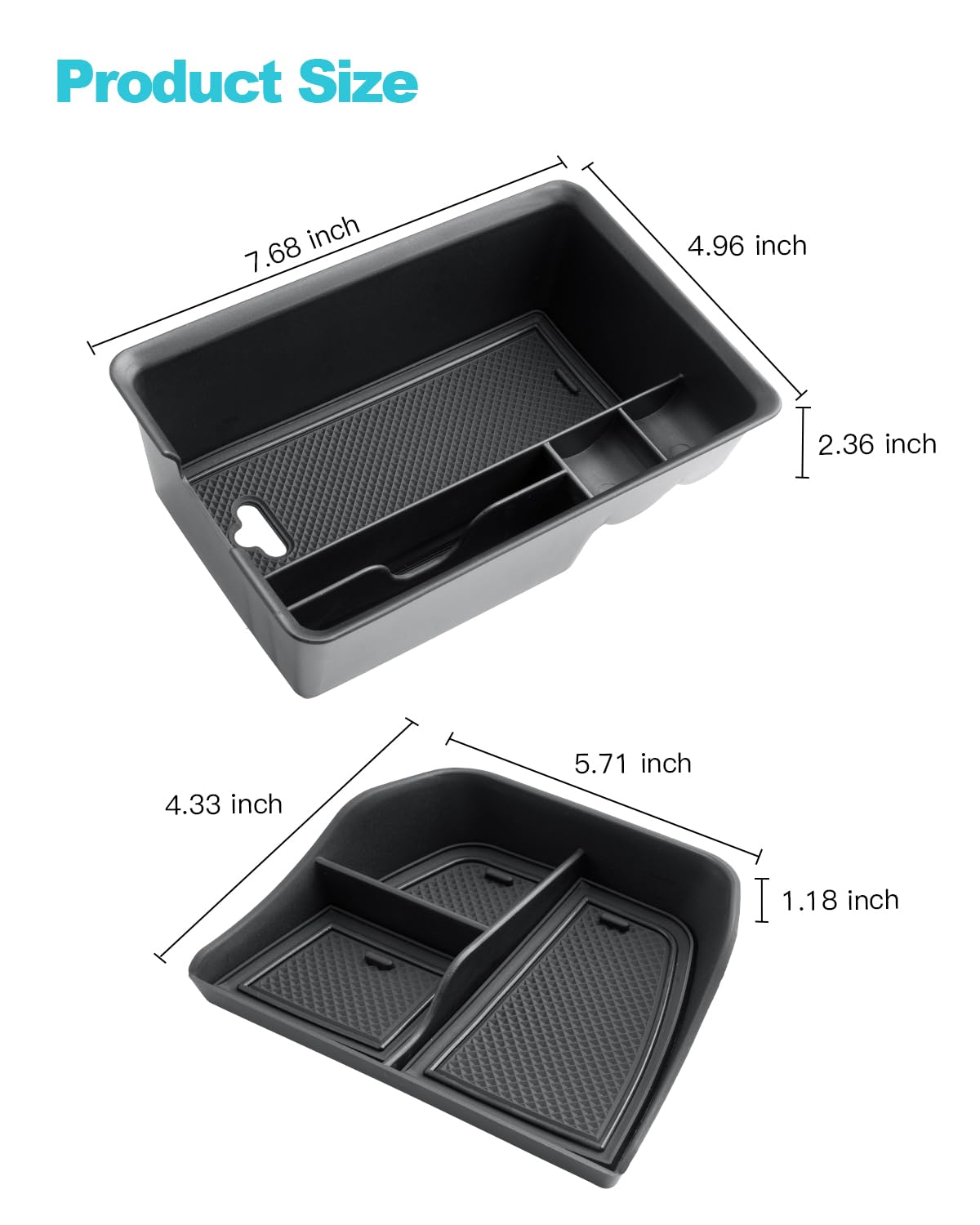 CDEFG Compatible avec Renault Megane E-Tech/Scenic E-Tech 2022-2025 2026 Accoudoir + Console Centrale Organisateur Boîte de Rangement Megane E-Tech Rangement E-Tech 2024 Accessoires