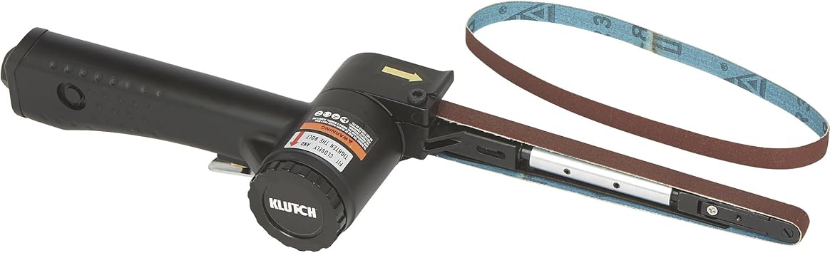 Klutch Mini Air Belt Sander, 15,000 RPM, 3.5 CFM | Professional pneumatic-tool use, Controlled shop operation, Durable service performance, Easy setup, Operator-friendly design