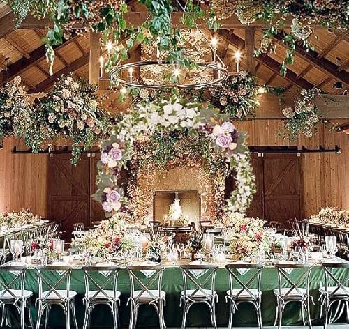 4.6 Ft Round Metal Table Arch Garden Arbor For Garden, Indoor And Outdoor, Party Decoration, Easy Assembly (With Support Legs, Ground Anchors, Screwdriver, Instructions) #TOP2