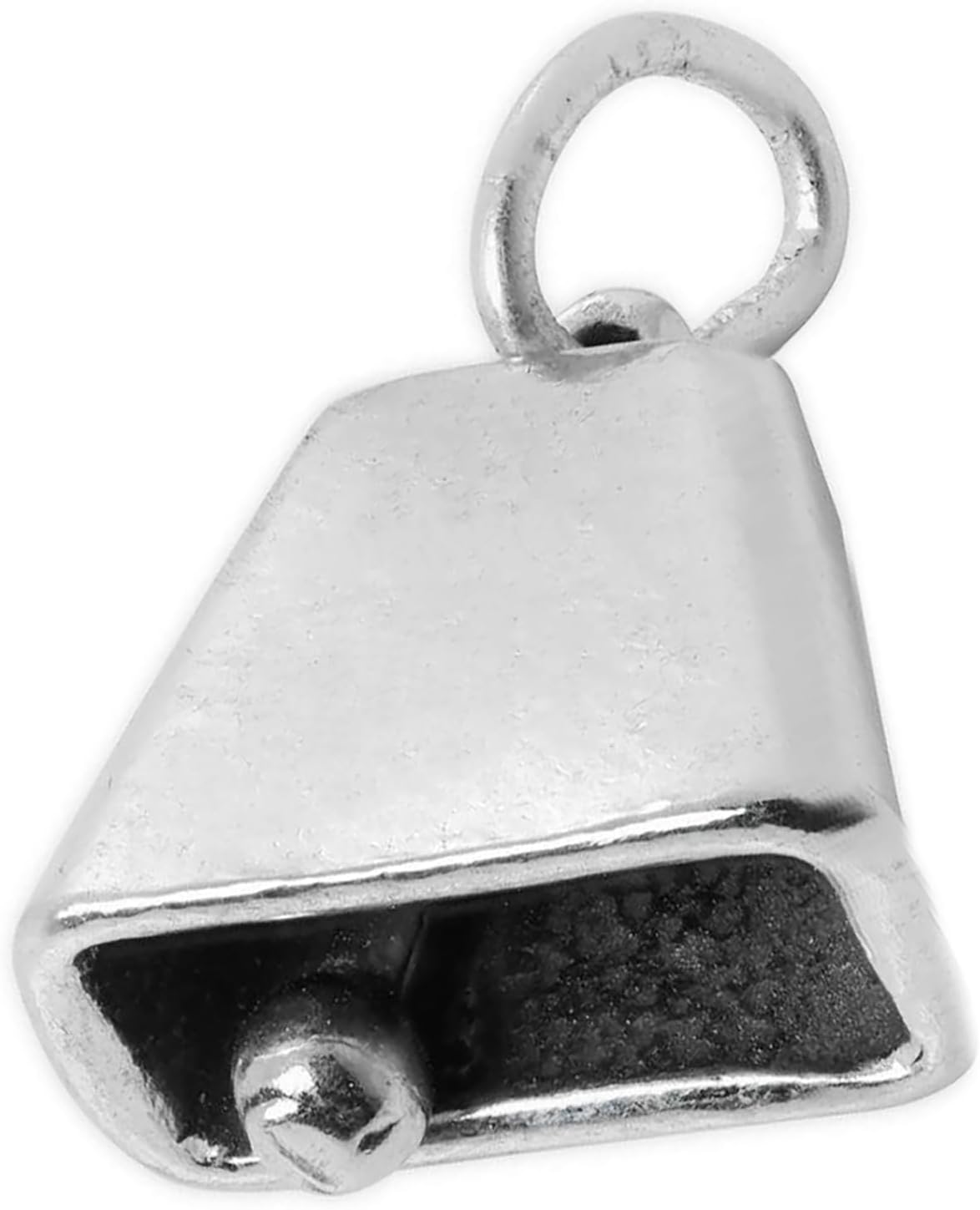 Cowbell Movable 3D 925 Solid Sterling Silver Charm Pendant Bracelet Jewelry Making Supply