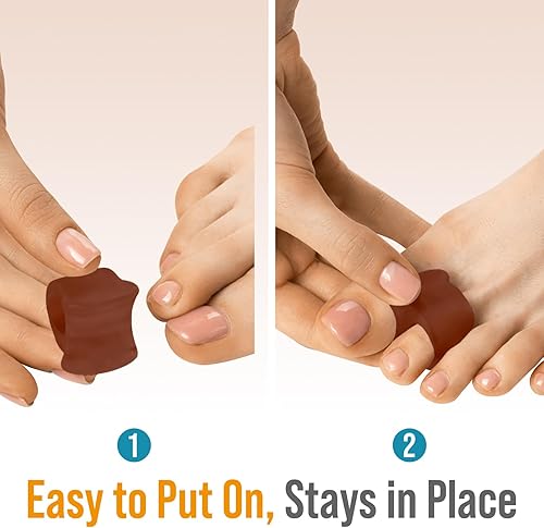 Miniatura 4 de Separadores de dedos de martillo, enderezador de dedo del pie, paquete de 4 espaciadores de dedos grandes, transparente, esparcidor de gel, dedos