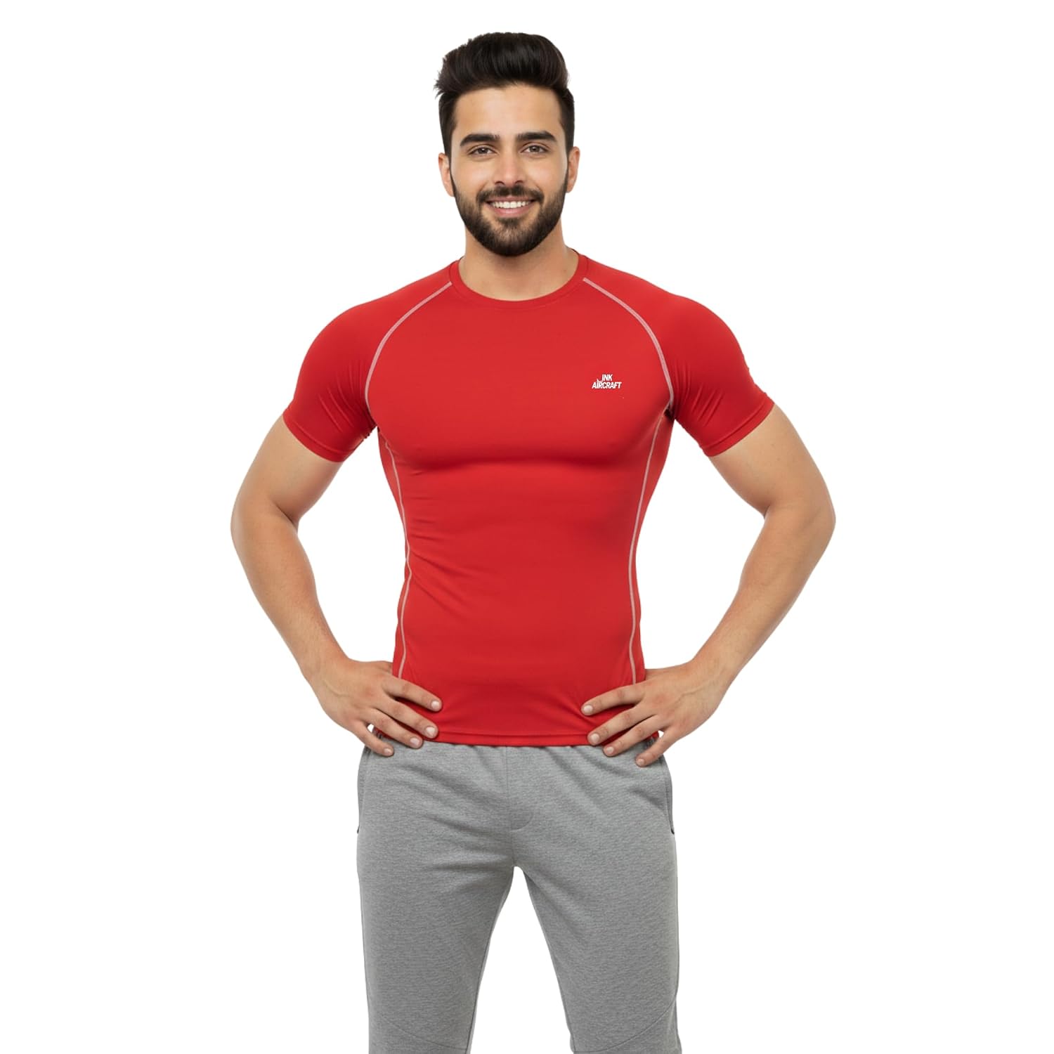 INK AIRCRAFT Compression Gym T-Shirt for Men | Slim Fit Workout Wear | Breathable Workout Athletic Tee for Fitness Trainin... - Review, Price and Buying Guide