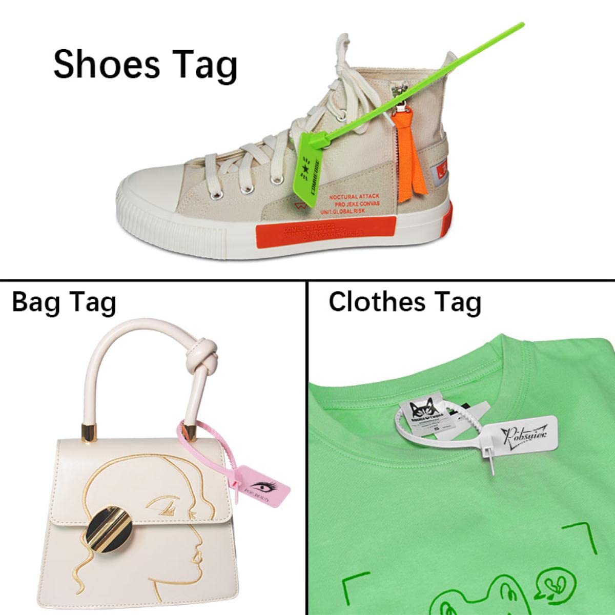 custom off white zip tie