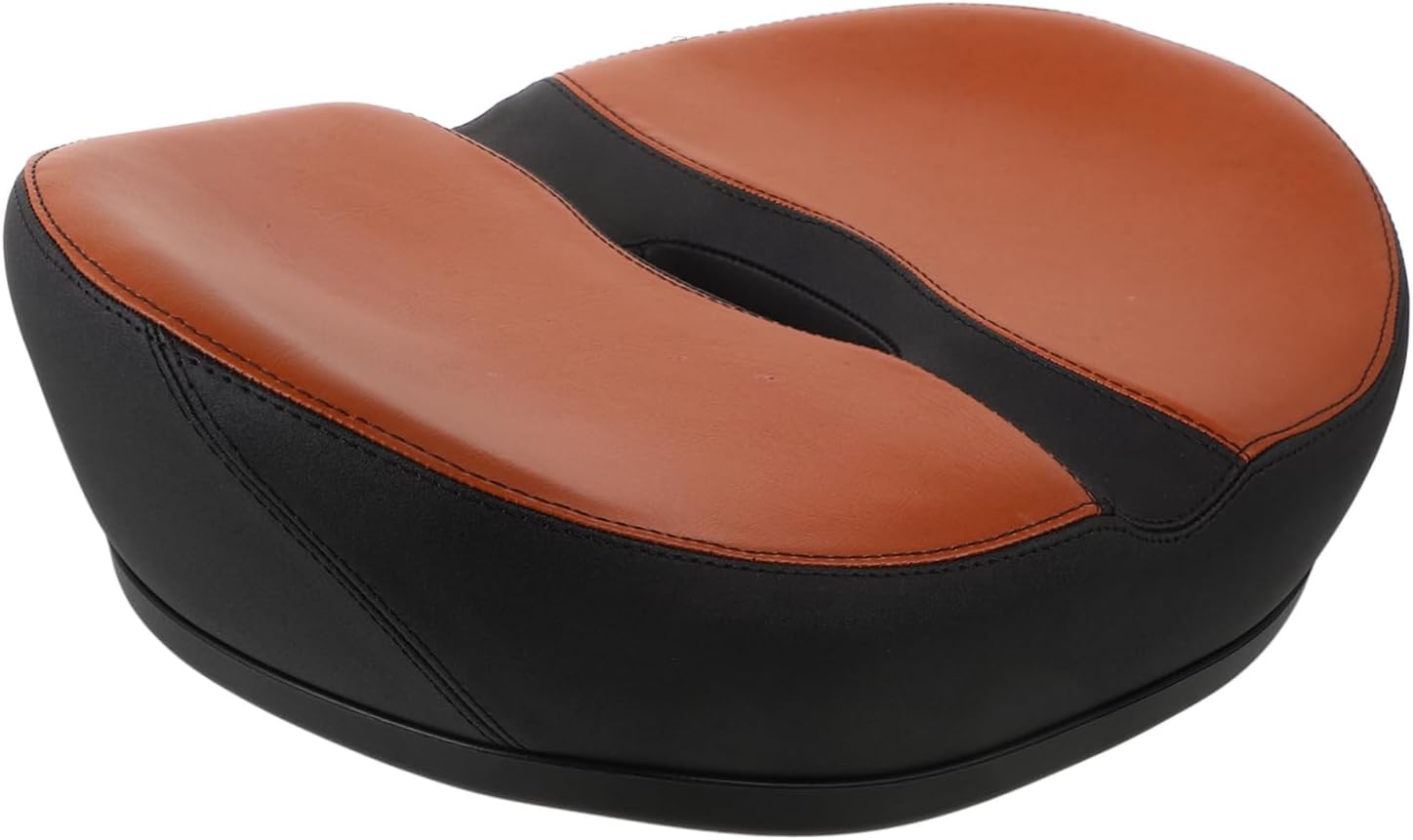 Noseless Comfortable Bike Seat Cushion Wide Padded Bicycle Saddle with Antislip and Shock Absorption Ergonomic Replacement for Stationary Road and Electric Bikes Unisex Design for