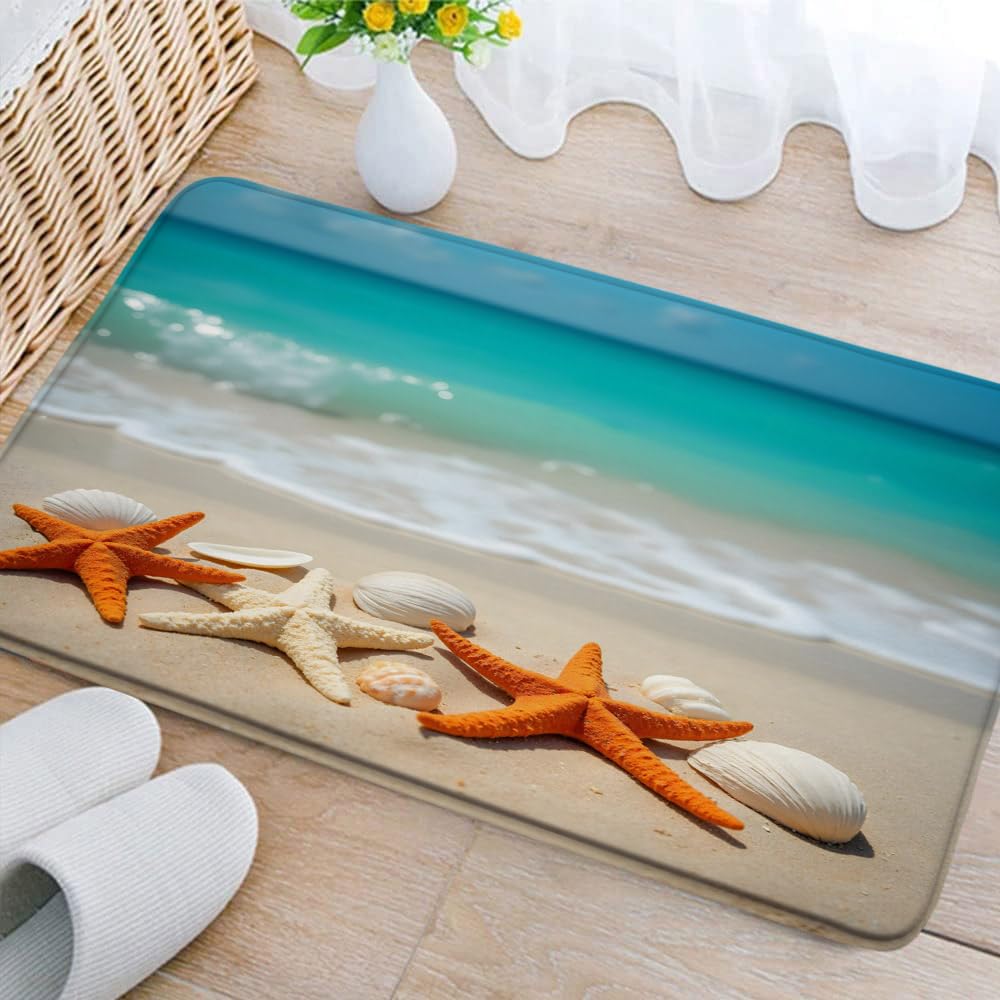【波紋アート】Real Ocean／barnacle／フジツボ／15cmプリズム Amazon.com: Beach Seashell Starfish Bath Mat Ocean Wave Tropical