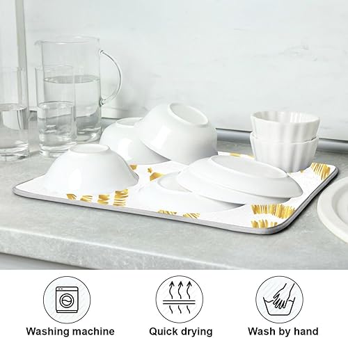 Miniatura 7 de Christmas Tree Forest Dish Mat Dish Drying Mat For Kitchen Counter Countertop Mat Tapete Para Cocina 16'' x 18''