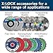 BOSCH WBX418 4-1/2 In. X-LOCK Arbor Tempered Steel Crimped Wire Wheel For Applications in De-burring, Removing Oxides, Flash Removal, Edge Blending