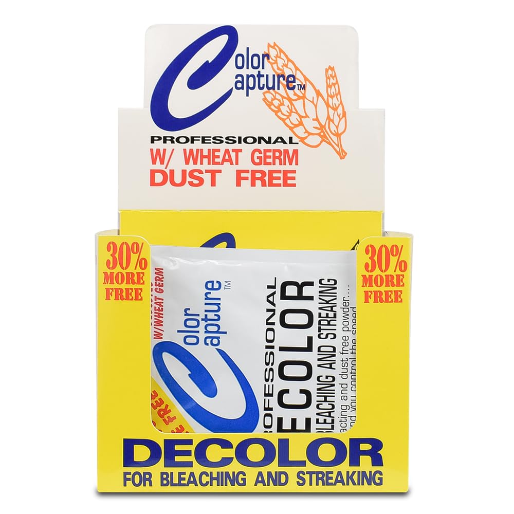 Decolor - Hair Bleach Powder for Bleaching & Streaking, Blue (1.3 Oz Pack of 12)