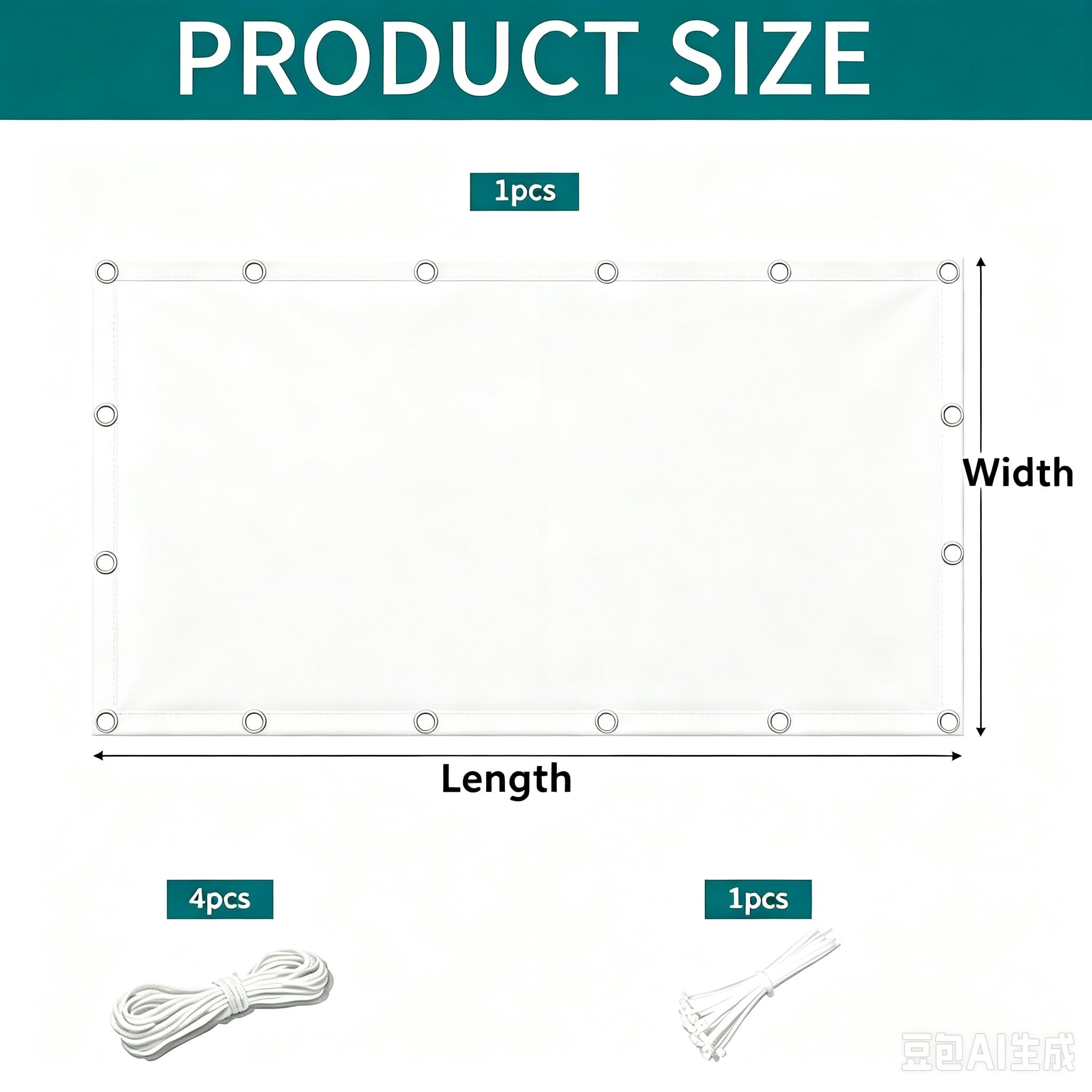 Malla de privacidad para cercas - 3.5x3M/350x300CM Blanco - Imalla Resistente privacidad, Barrera de Malla Exteriores, barandilla de Seguridad Balcones y terrazas, Bridas para Cables