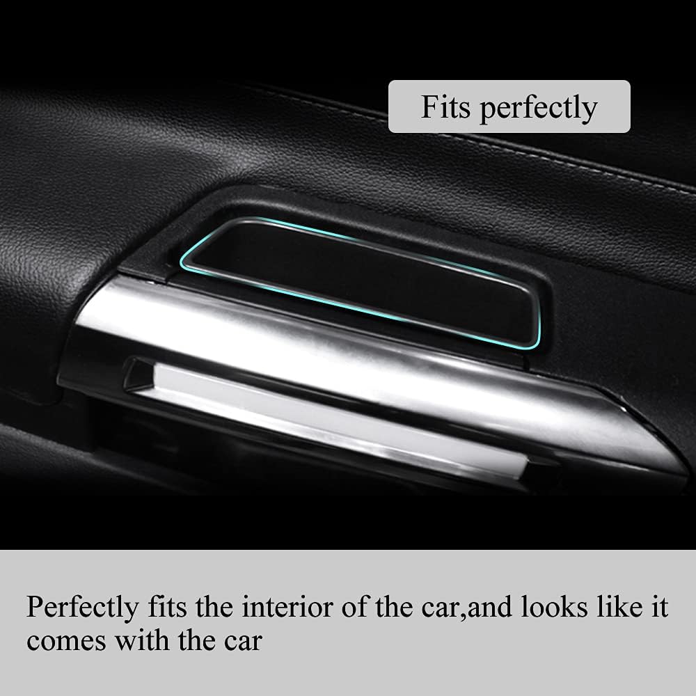 VESUL Front Row Door Grab Tray Storage Box Compatible with Ford Mustang 2015-2021 2022 Armrest Phone Container Door Organizer Grab Handle Tray ABS Tray Insert Glove Pallet