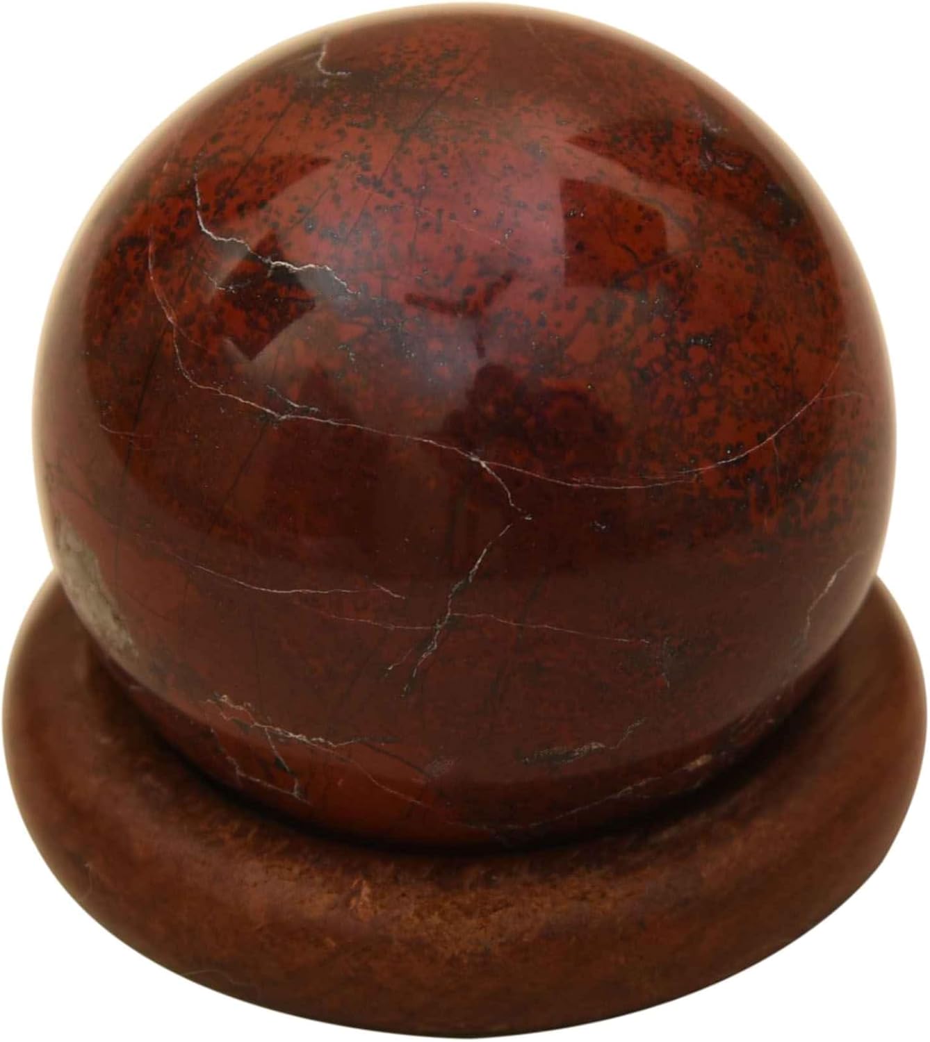 Blessfull Healing Reiki Healing Red Jasper Design #1 Sphere Ball Stone 40-50 mm Approx