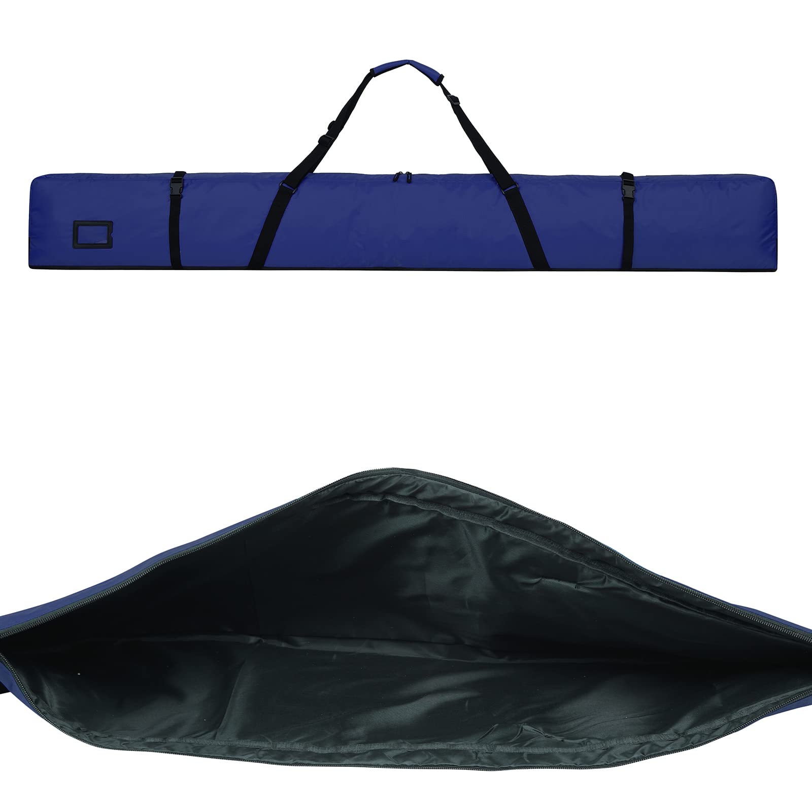 AUMTISC Borse per kit da sci Borsa da viaggio singola per sport invernali Imbottita per trasportare gli sci Tasca per attrezzi con manico regolabile 170 185 cm