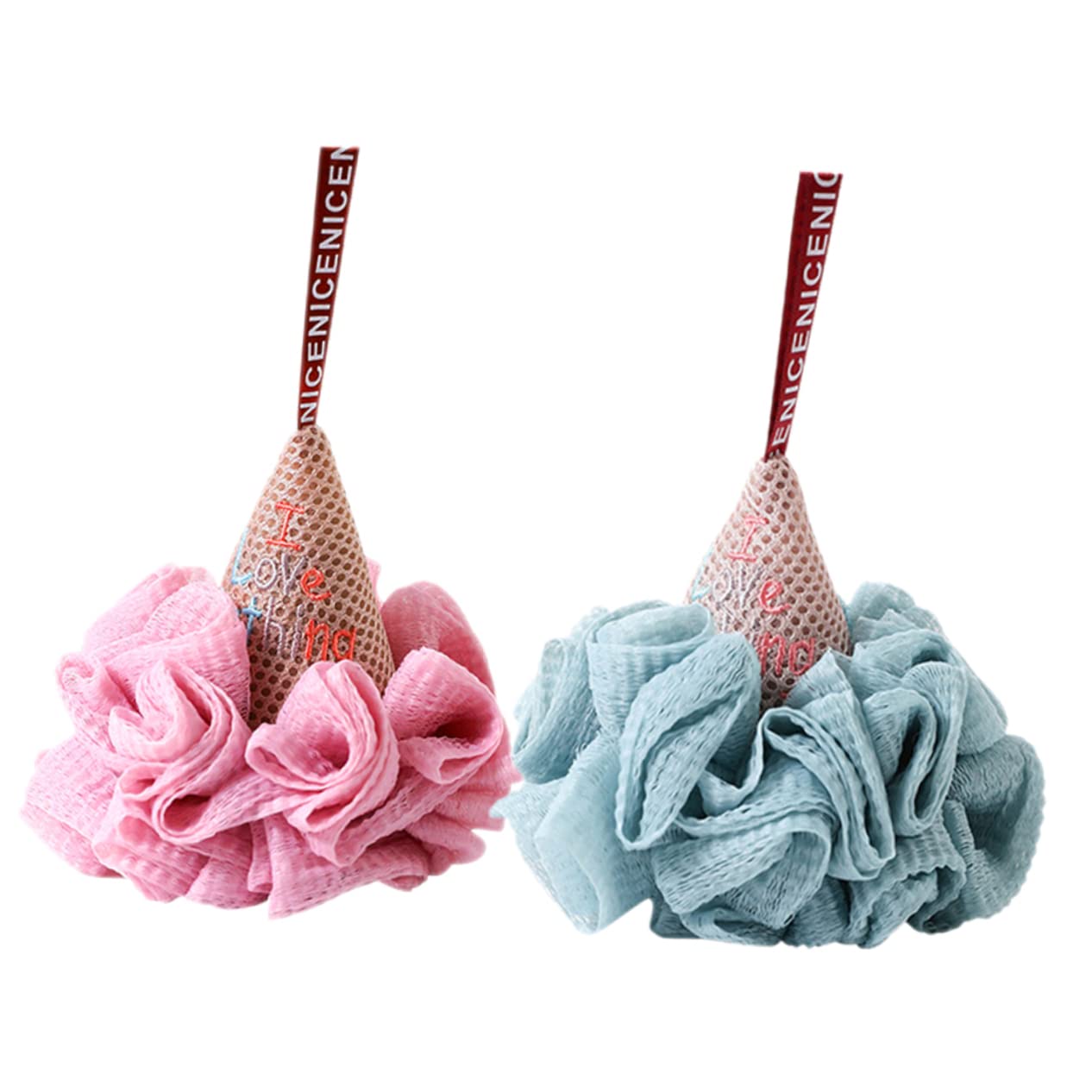 Ipetboom 8piezas Esponja De Exfoliante Forma De Helado De Loofah Para Baño Accesorios De Exfoliación Para Mujeres Rica y Diseño Divertido