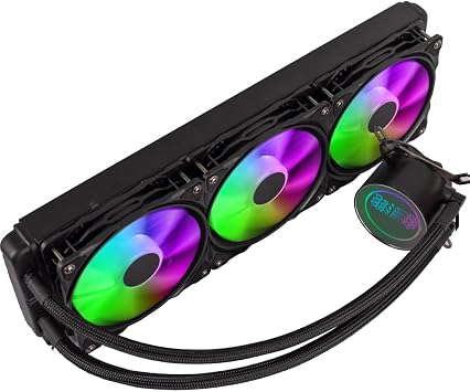 Nitro Cold 300 Intel and AMD Supported Infinite Panel CPU Processor 360mm Liquid Cooling System (Black) with RGB Fan