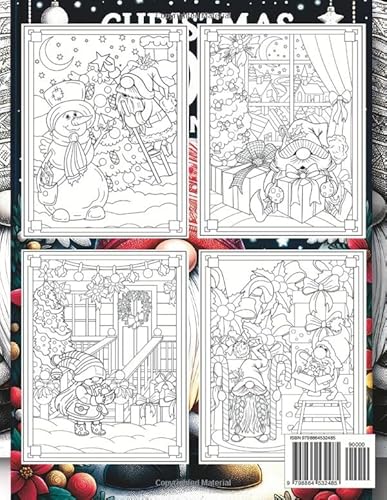 Independently Published Diez, Ismael Christmas Gnomes Coloring Book: Large Print Illustrations Of Gnomes Holiday Season For Adults thumb #1
