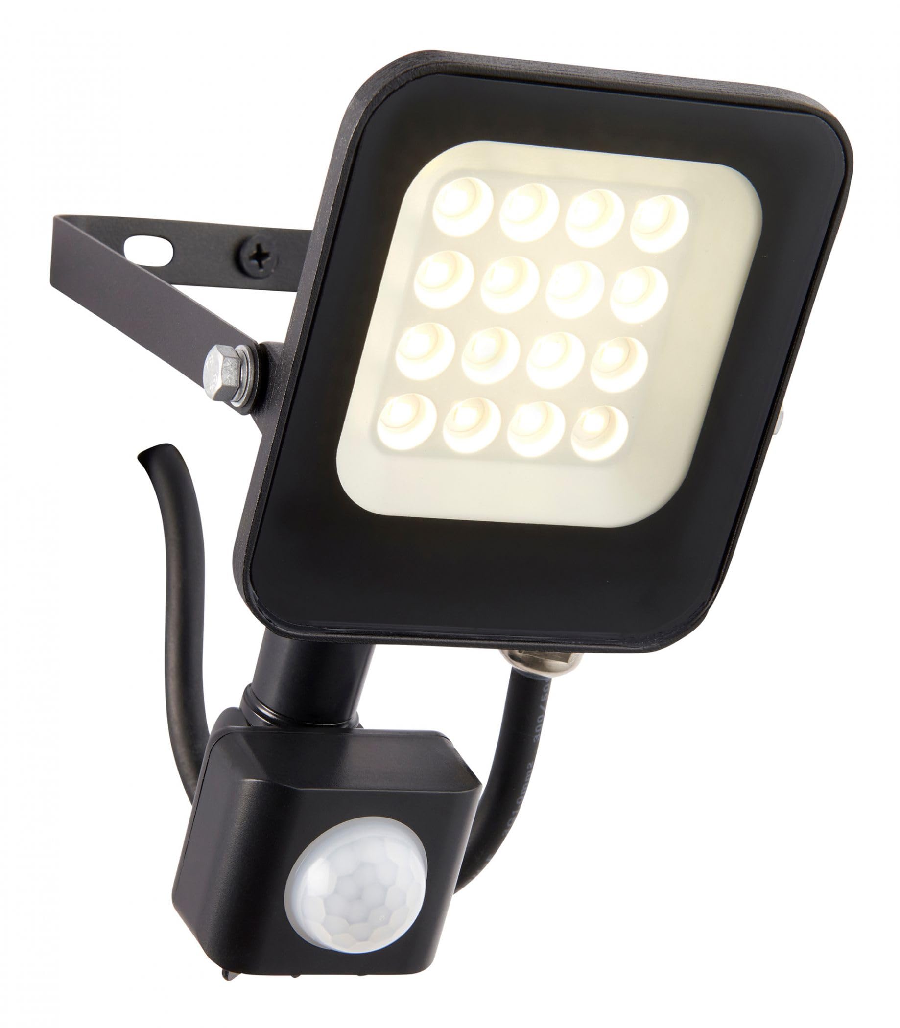 Saxby Guard PIR Override 10W IP65 10W Outdoor Flood Light Matt Black Paint