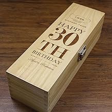English Pewter Company Sheffield, England Unique Personalised 30th Birthday Gift Wooden Wine, Whisky or Champagne Box Satin Lined [HING20]