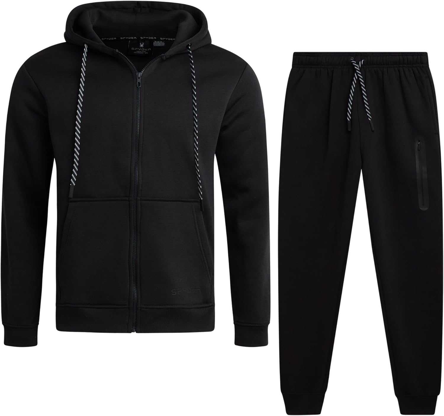 Spyder Mens Tracksuit - 2 Piece Sweatsuit for Men with Zip Up Hoodie & Jogger Sweatpants, Track Suit for Jogging or Warm Up - Image 4