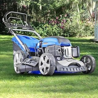Hyundai 20"/51cm 196cc Electric-start Self-propelled Petrol Lawnmower, 6 Cutting Heights, Large 70l Grass Collector, Foldable Handles,