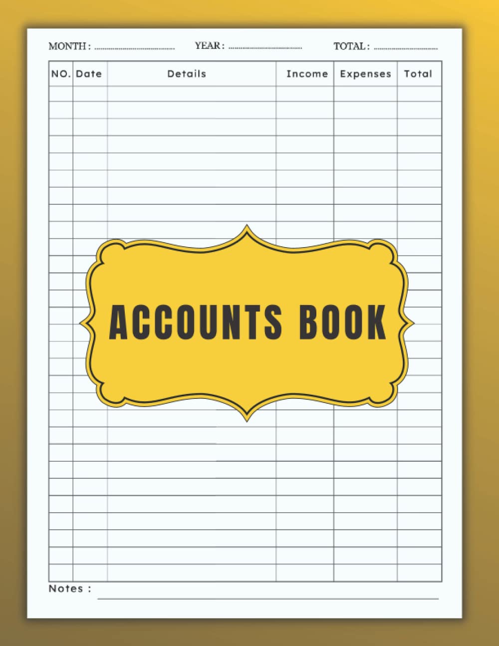 Accounts Book: Accounting book self employed, Income and expense log book for small business or sole trader.