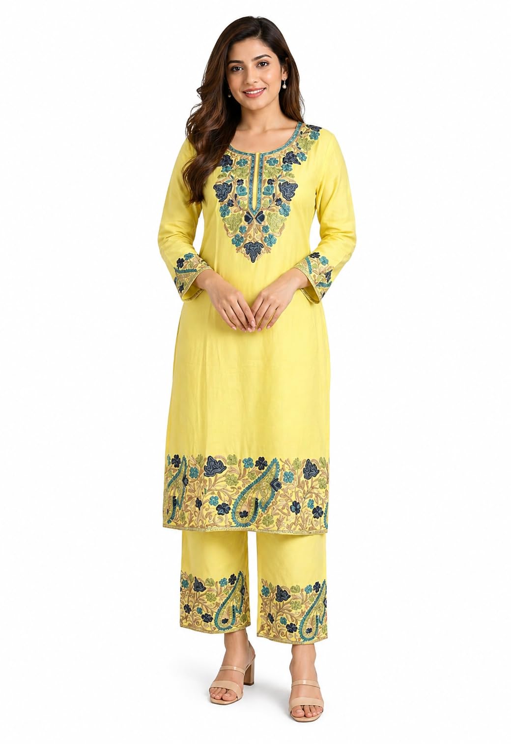 Corset with Aari work for women, traditional kashmiri aari embroidered co-ord set with beautiful kashmiri embroidery for women (free size).-image-42