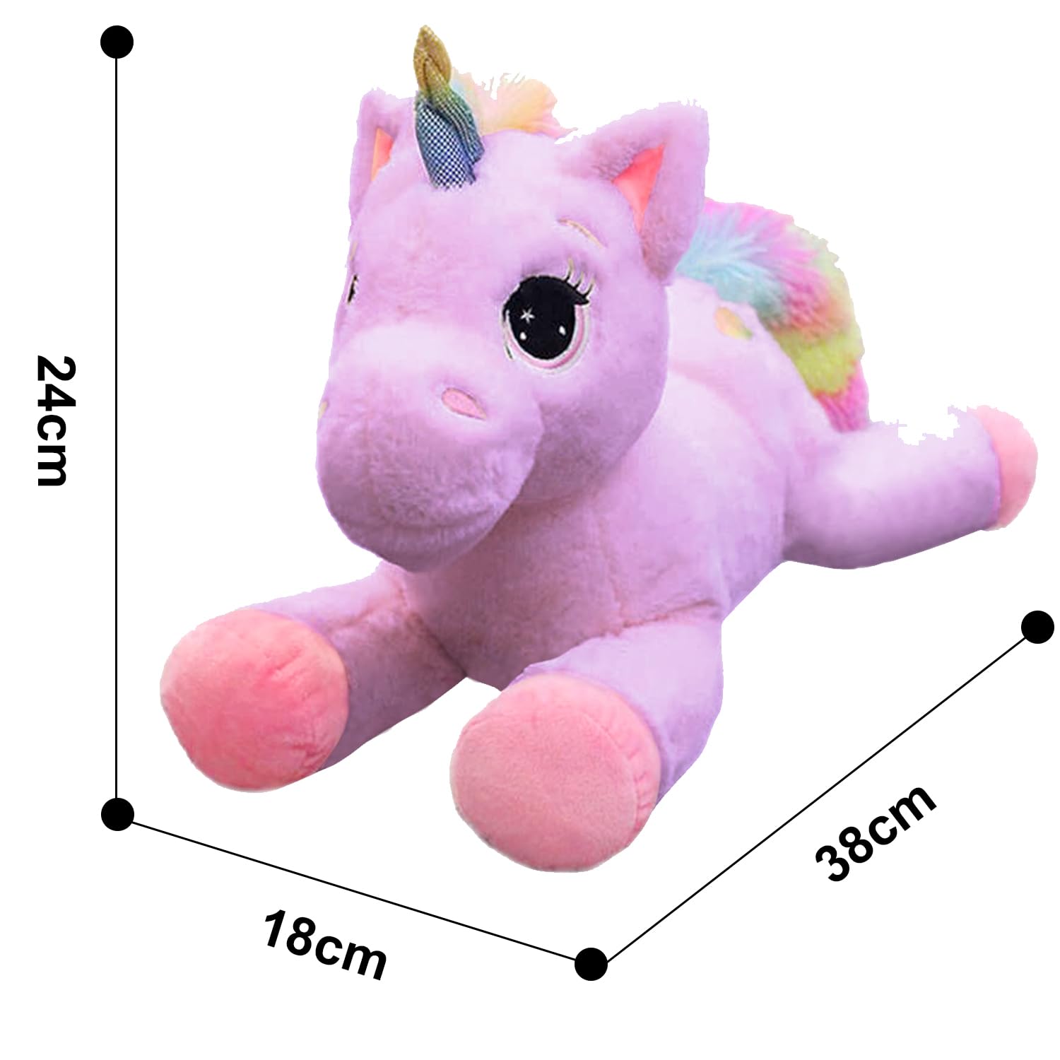 Georgie Porgy Children Plush Unicorn Velvet Cuddly Toy Stuffed Animal Teddy Soft Toy for Girls Gifts (15'' Purple Unicorn) - Image 2