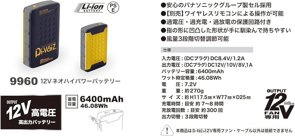 Amazon | 中国産業 DiVaiZ 12Vバッテリーファンセット ハイパワー