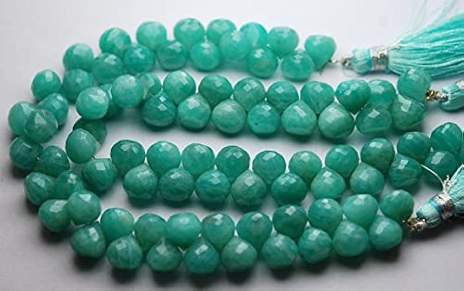 Amazonite véritable LKBEADS perles oignons facettés 8-9mm pour remplacer les fausses pierres