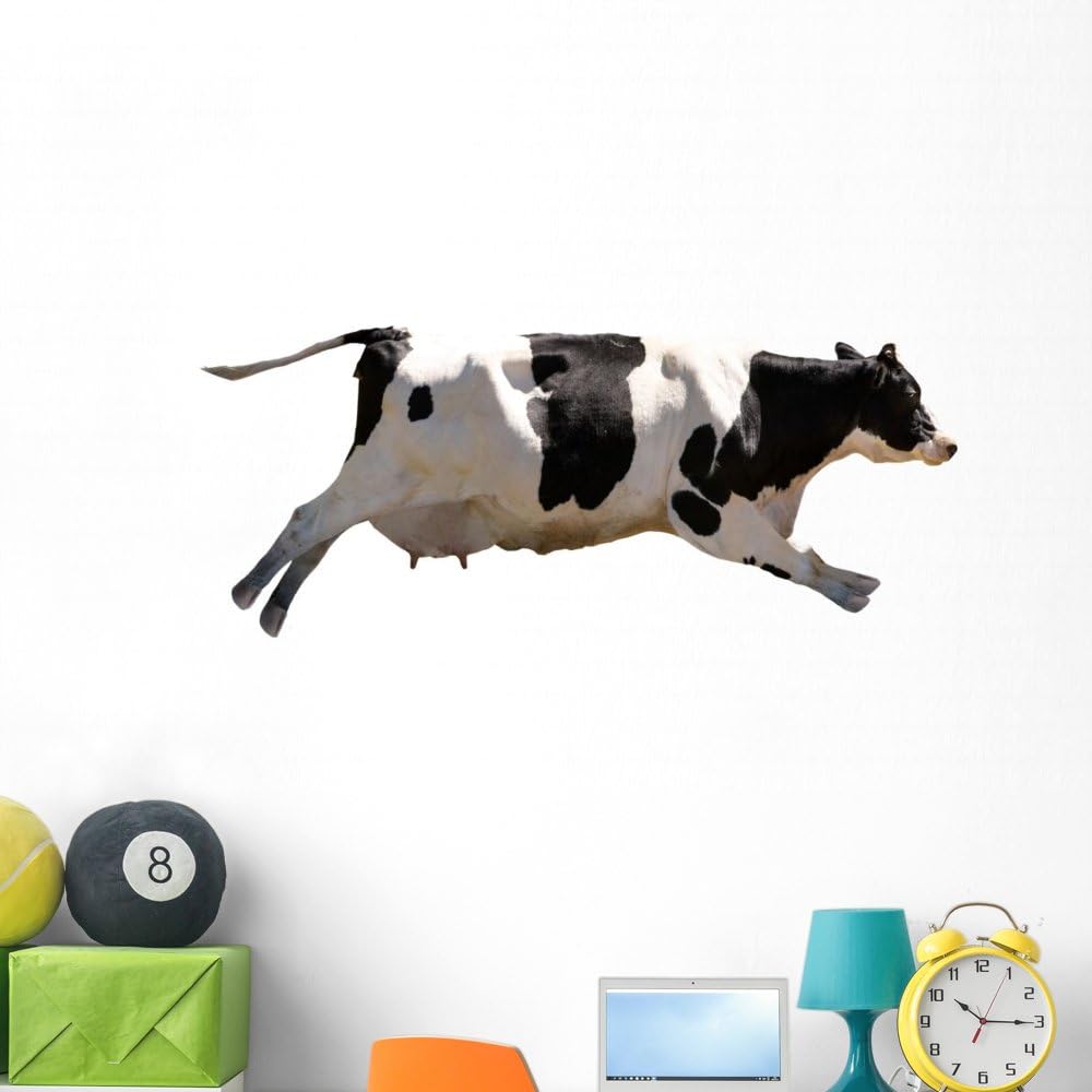 Flying Cow Wall Decal Wallmonkeys Peel and Stick Graphic (48 in W x 22 in H) WM274783