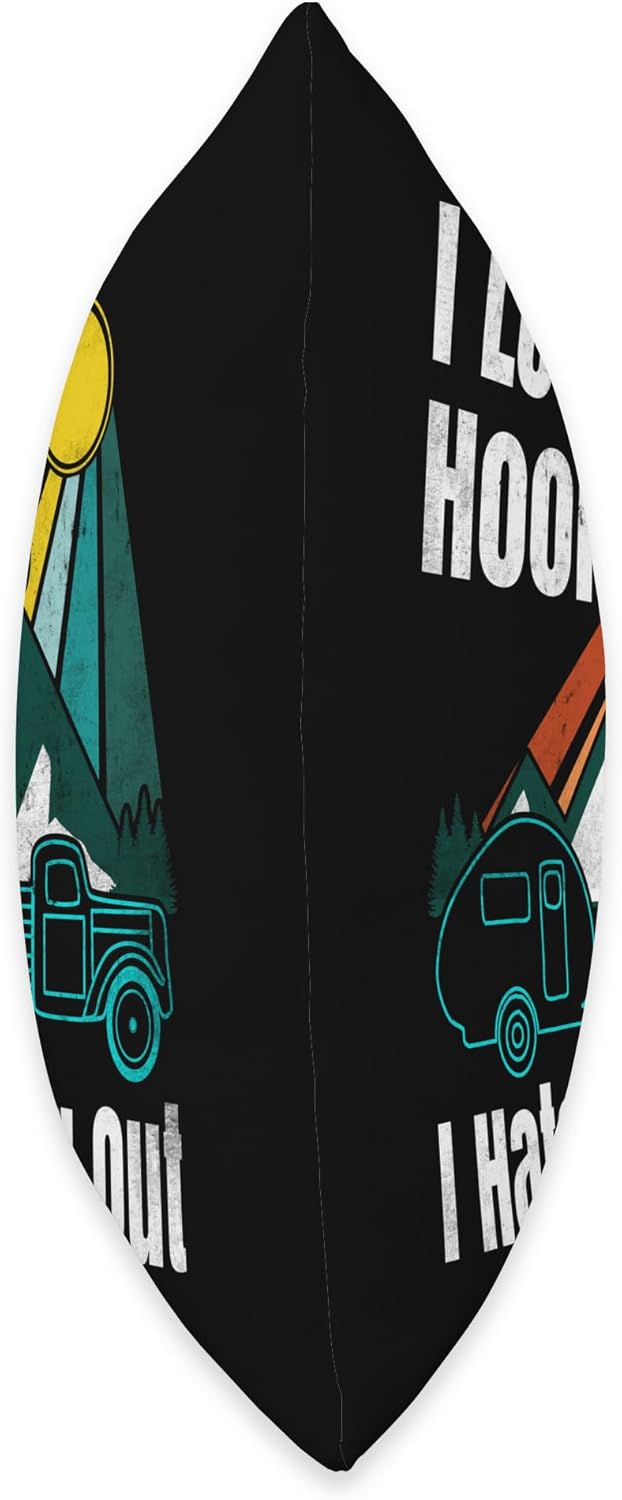 Camping Hookup I Hate Pulling Out Vintage Camper and Truck Throw Pillow