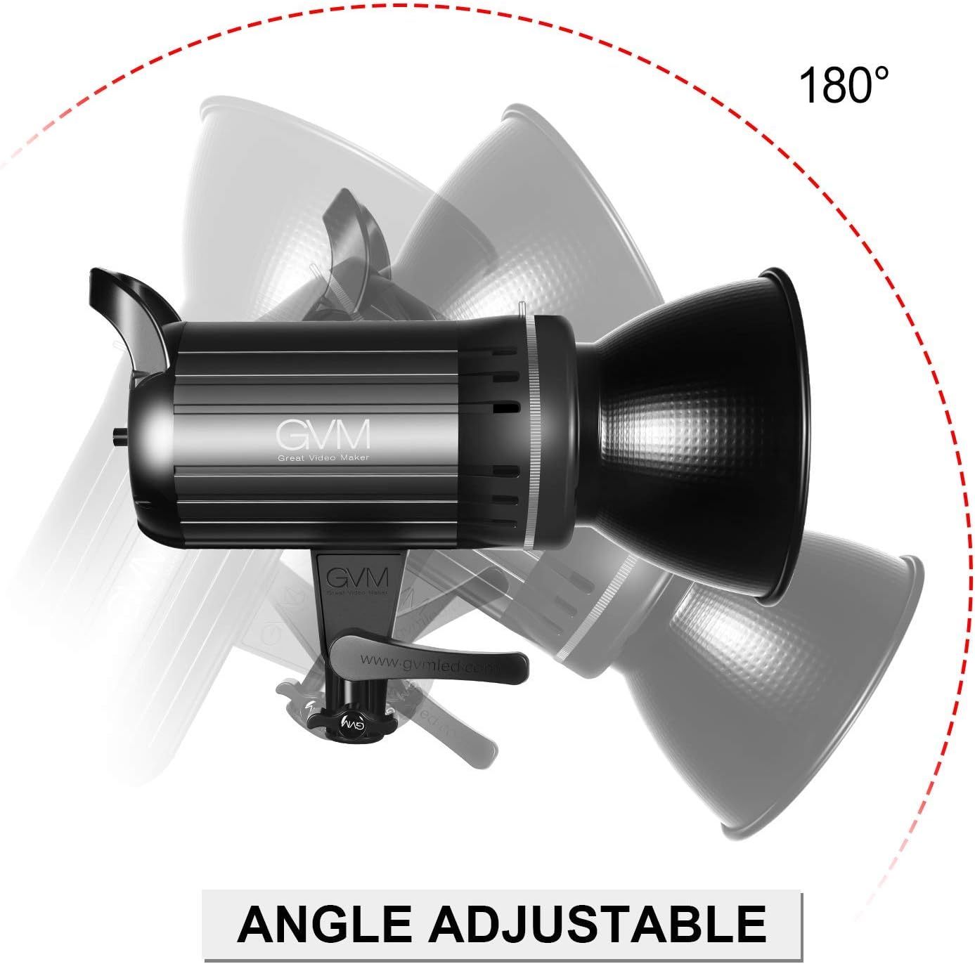 GVM Great Video Maker 100W Bi-Color LED Video Light with Bowens Mount, APP Control, Lantern Softbox, Dimmable 3200K-5600K, CRI 97+