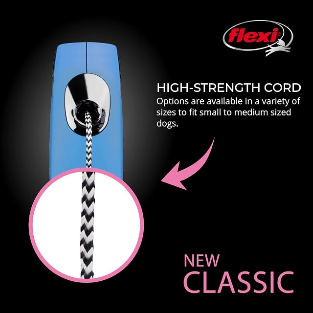 Foto 3 de 7 de Flexi® Correa retráctil clásica para Perro (cordón), ergonómica, Duradera y sin enredos