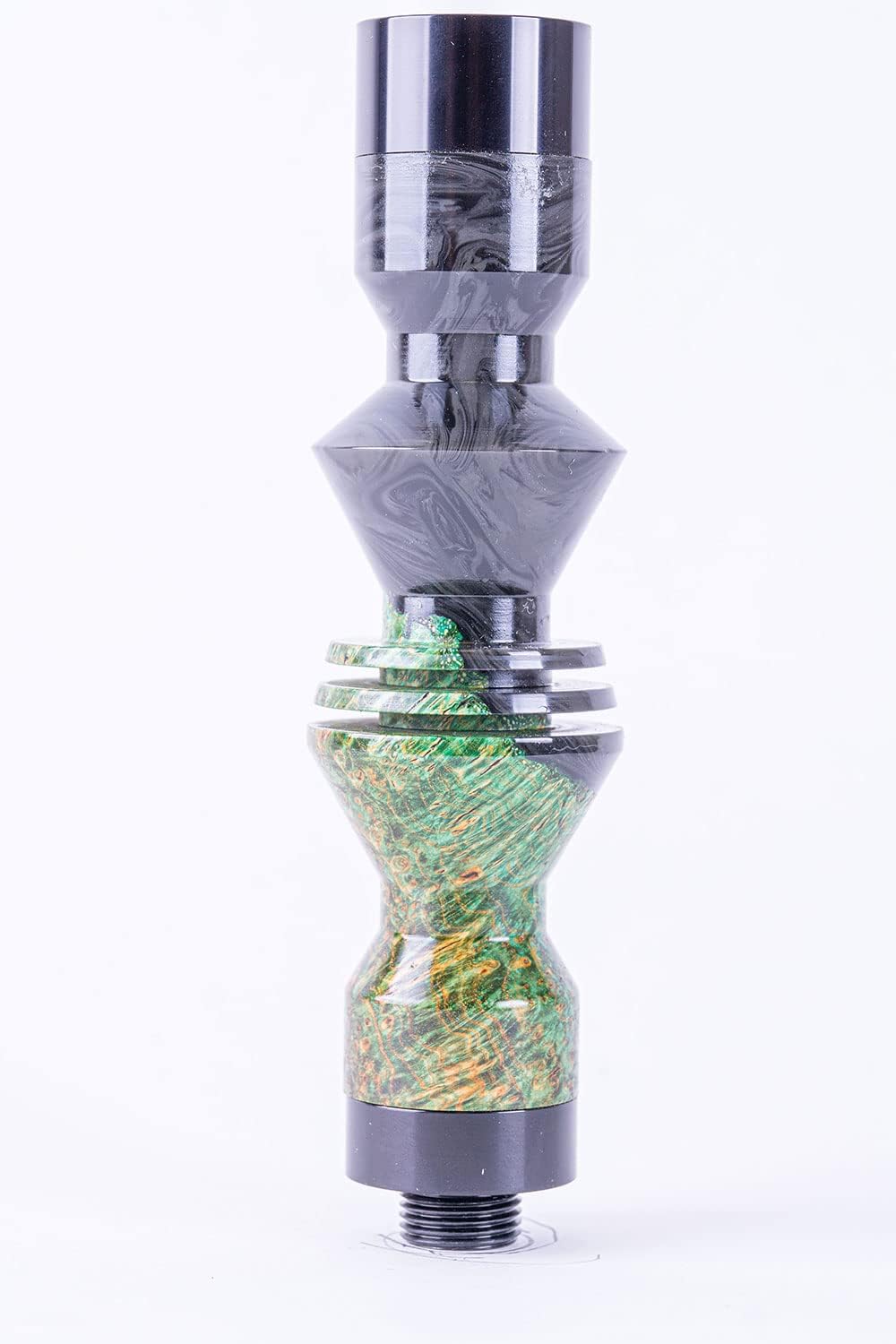 B2 Hookah Precious Cut Collection Black & Green Stabilized Wood INCLUDES MATCHING VASE