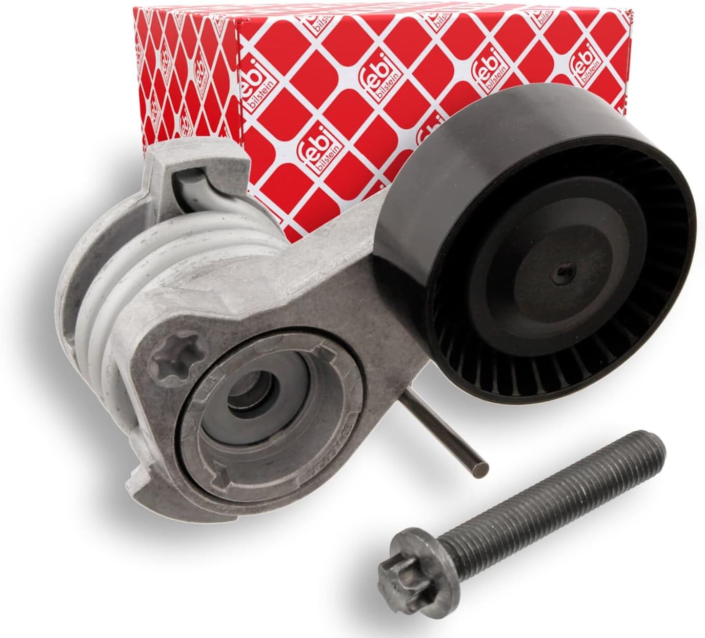 febi bilstein 28708 Tensioner Assembly for auxiliary belt, with screw, pack of one