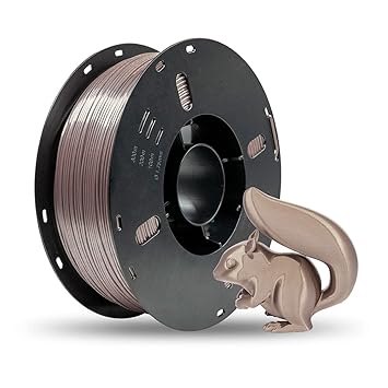 VOXELAB 3D Printer Filament, 1.75mm PLA Pro (PLA+) Filament, Dimensional Accuracy +/- 0.02 mm, 3D Printing Material 1kg/ Spool, Compatible with FDM 3D Printer/Pen (Coffee, Silk)