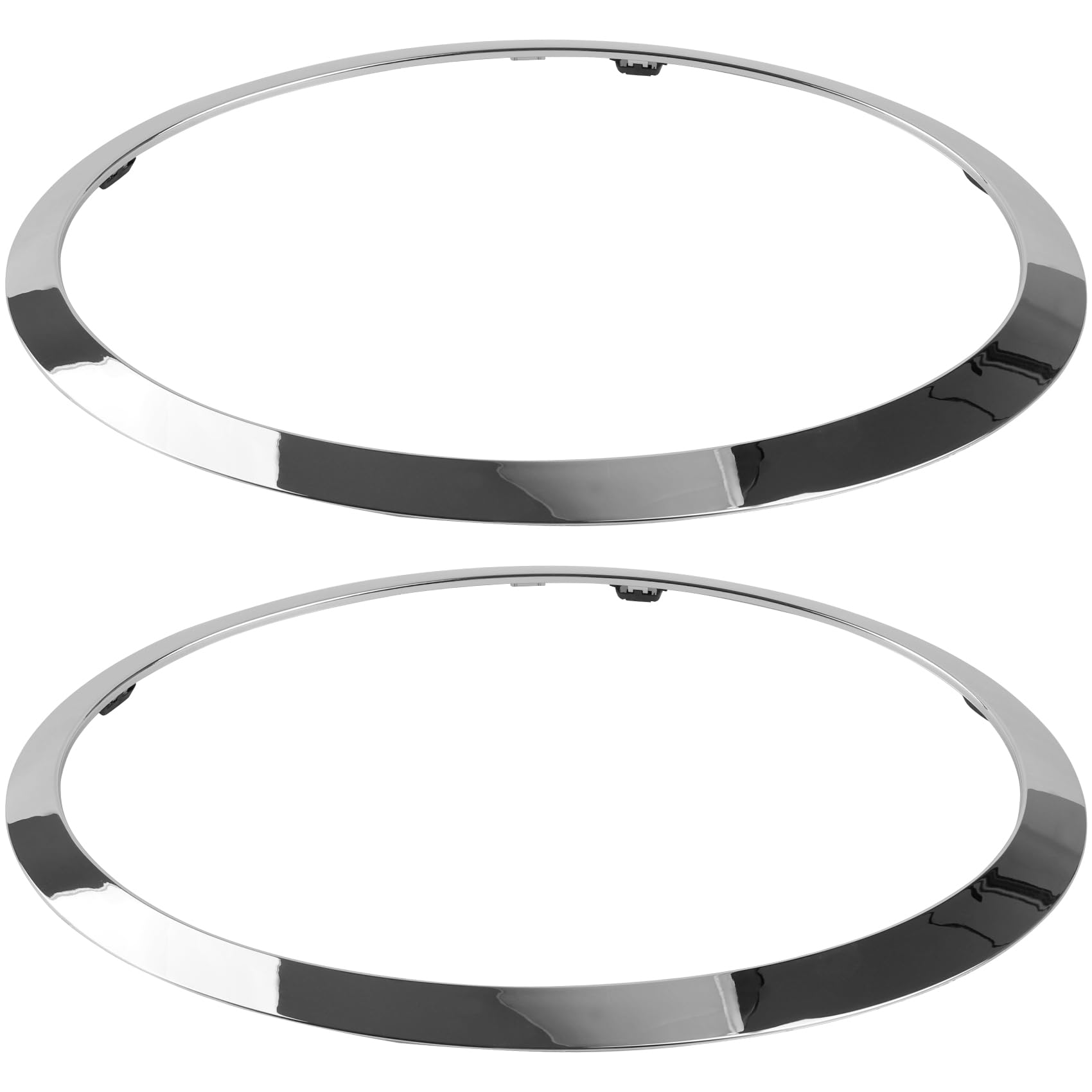 Mini Scheinwerfer-Zierring Scheinwerfer-Abdeckleisten Kompatibel mit 2014–2021 Mini Cooper F55 F56 F57 Scheinwerferabdeckungsleisten 51137300631 51137300632 51712355791 51712355798 (Silber)