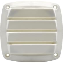 Marine Vent Louver Stainless Steel Air Outlet Exhaust Grill for Yacht Cabin White 130mm*130mm