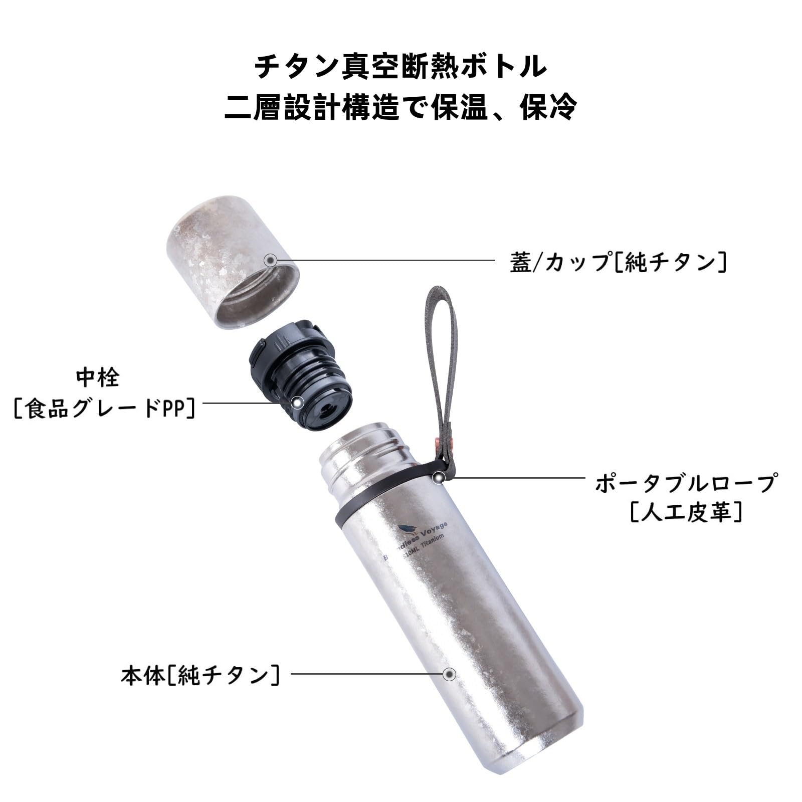 色:Ti15158B-スタイル2】iBasingo 99.8%チタン キャンテ