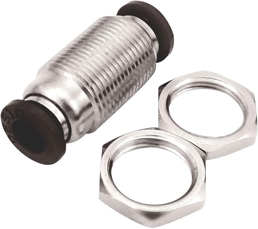 Beduan Pneumatic Plastic Bulkhead Union Fitting 8mm Tube OD x 8mm Tube OD Push to Connect Air Fitting (Pack of 5)
