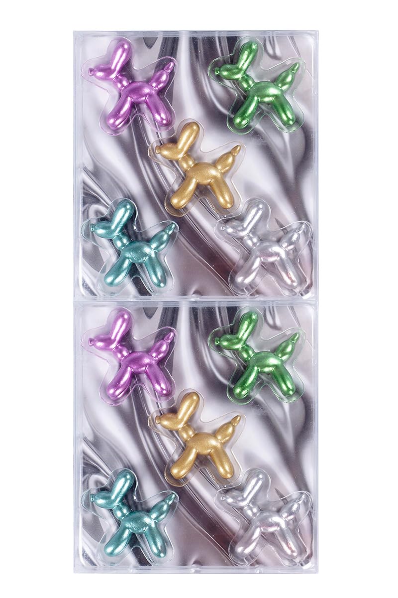 Aimants pour chien multicolores robustes | Lot de 10 magnets décoratifs design