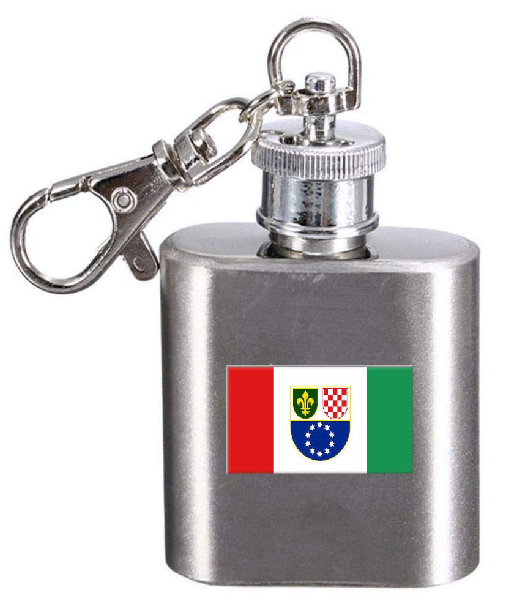 Flasque porte-clés drapeau Fédération Bosnie Croate, mini fiole étanche