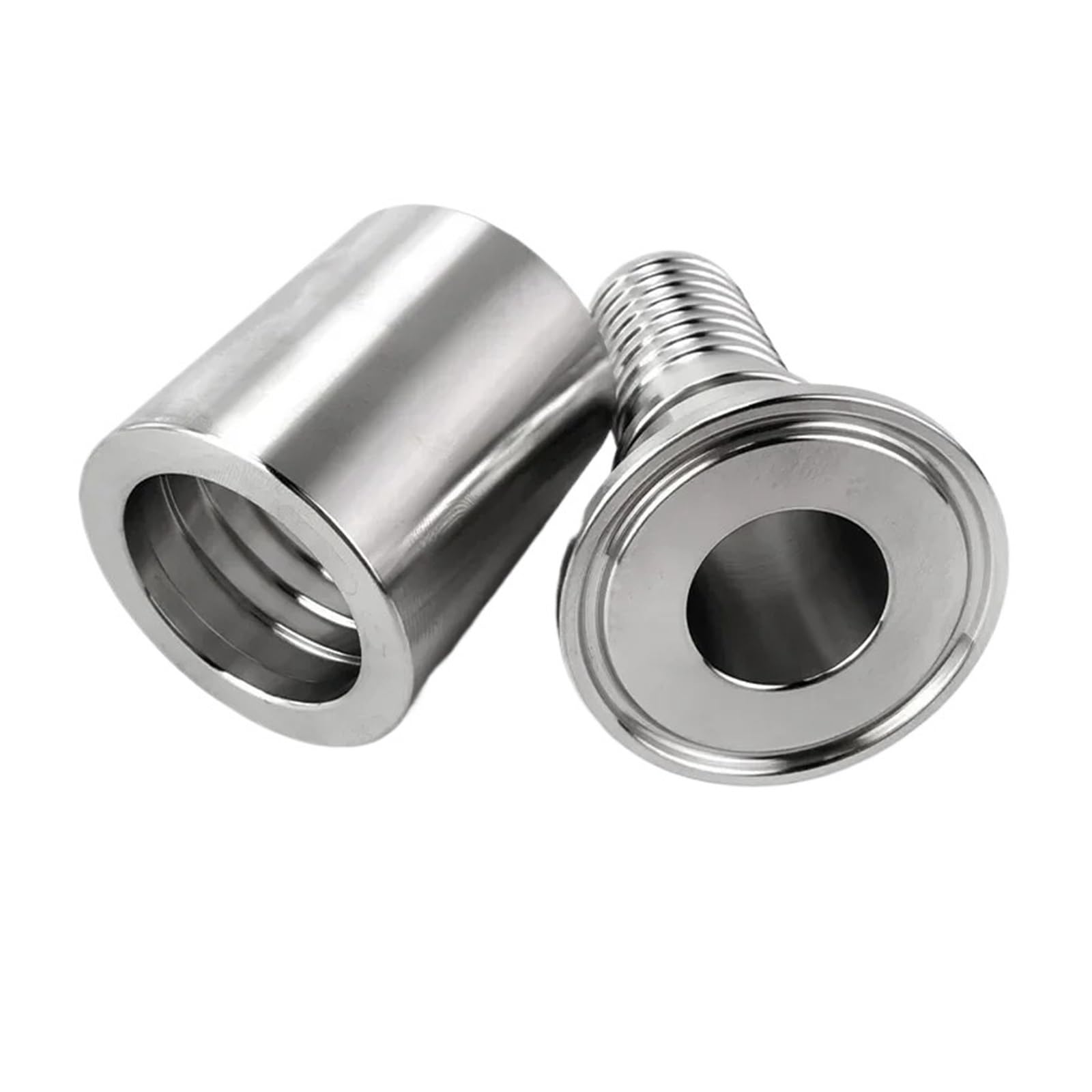 1 Pieza de 1/2", 3/4", 1", 1,5", 2", 2,5", 3" y 4" de Espiga for Manguera, unión a presión x Abrazadera Triple de Acero Inoxidable 304(63 * 50mm)