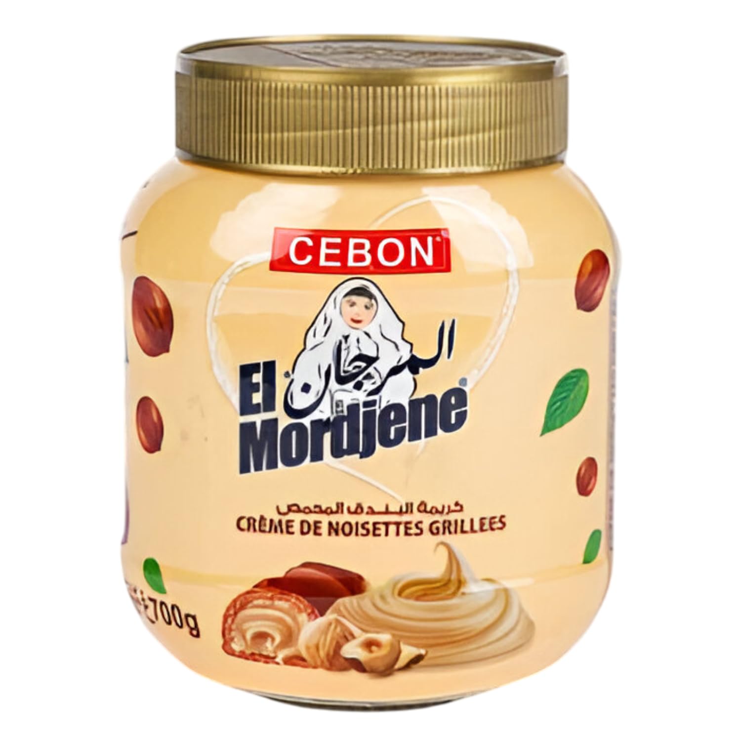 Cebon El Mordjene Cream of Roasted Hazelnut Spread 700g Jar