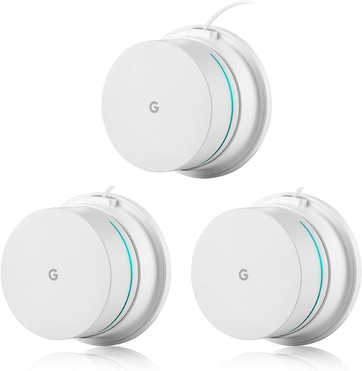 Wall Mount Dual_Band for Google WiFi - Ceiling Mount for Google WiFi Mesh System 2016 and 2020, Space Saving and Enlarging Coverage, Reinforced and Perfect Unity (3-Pack)