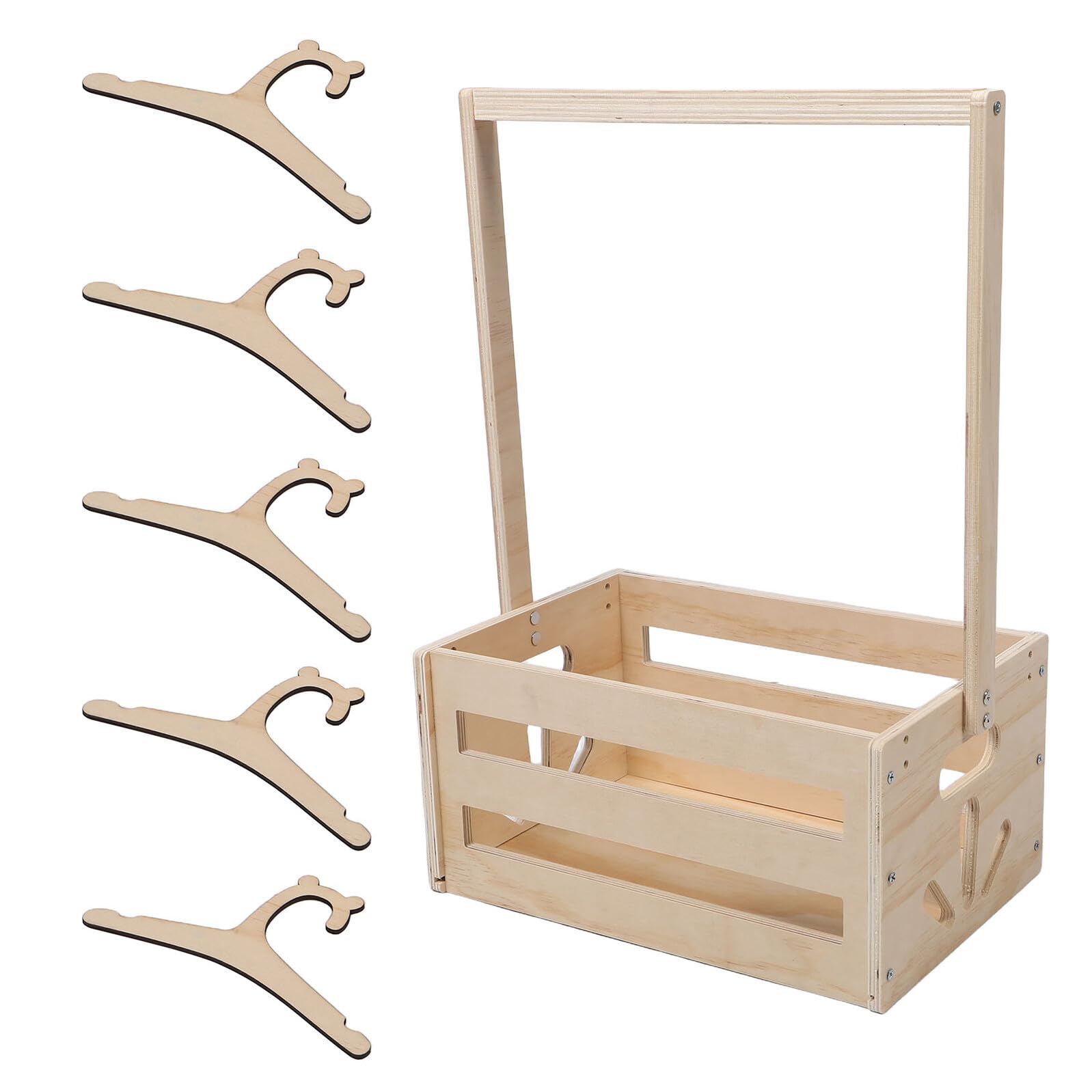 Caisse de rangement en bois bébé grand organisateur jouets et vêtements