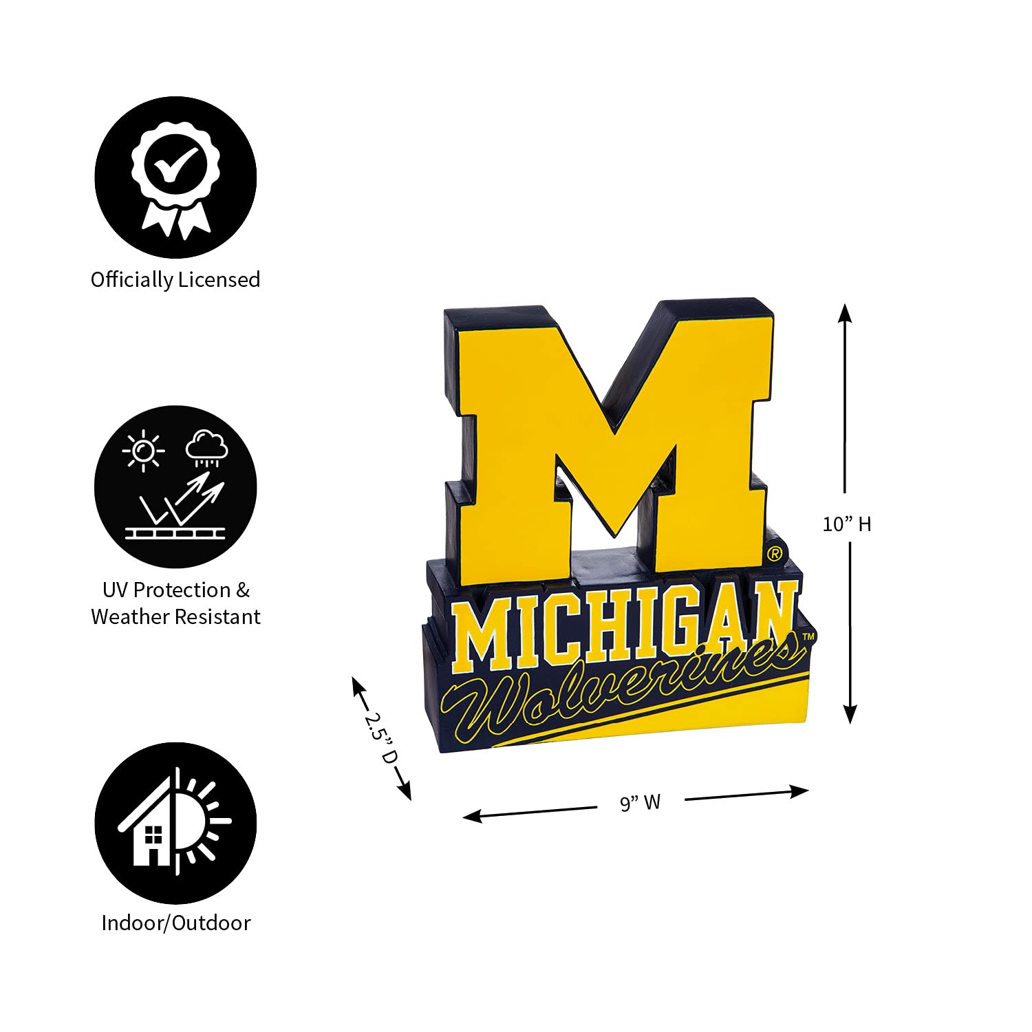 Team Sports America NCAA Universidad de Michigan Mascota Estatua 12 Pulgadas