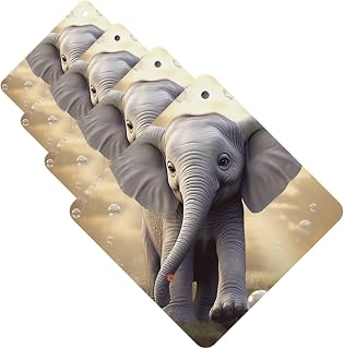 4 Pcs Car Air Fresheners Hanging Scented Cards for Car Fresheners Cute Elephant Play Auto Aromatherapy Tablets Funny Hanging Air Freshener for Car Rearview Mirror Pendant