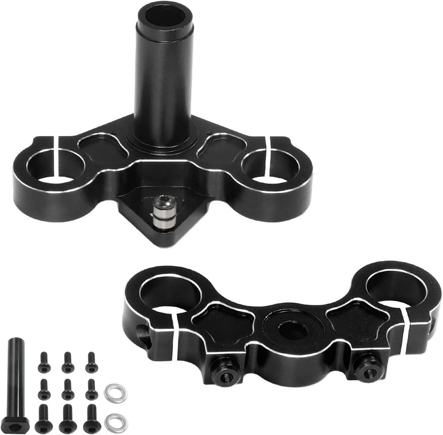 Replacement Black Triple Clamp Set for 1/4 Promoto-MX Motorcycle RTR, Club MX LOS06000T2 new